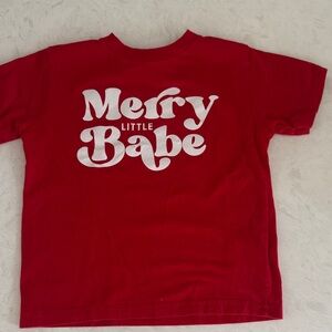 Merry Little Babe Red Kids T-Shirt